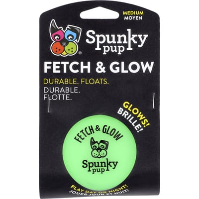 Spunky Pup, Fetch & Glow Bal, Medium, 1 Stuk black