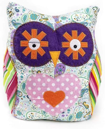 Uil Deurstopper - Dieren Decoratie - Deur Open Houden - Zandgevuld Gewicht - 35 cm Hoog - Groen