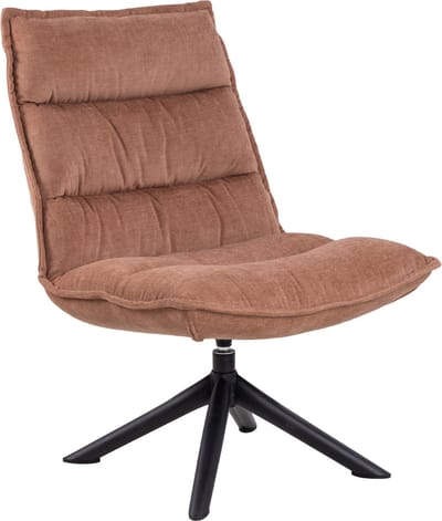 Draaibare loungestoel Blizzard - stof - rosewood - Actona - Zitmeubelen - Bruin - Stof - Zitmeubelen -
