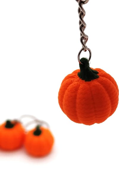 Allygami Halloween Sleutelhangers Set van 3 – Oranje Pompoen Tashangers – Jack o Lantern Decoratie – 3 cm