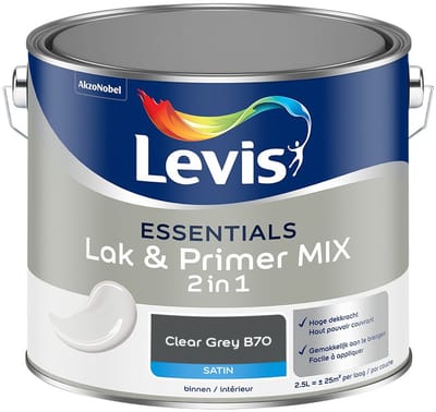 Levis - Essentials Lak & Primer Mix - Clear Grey B70 - Mengverf - 2,5 L