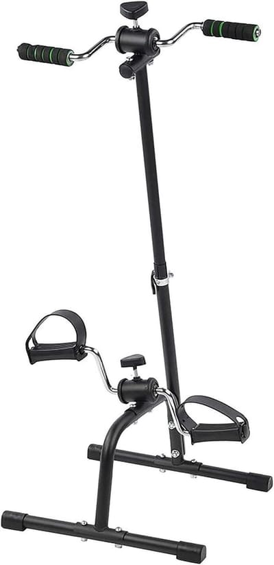 Mini Hometrainer - Pedaal Trainer - Revalidatie Fitness - Verstelbare Weerstand - 47 cm Lengte - Zwart