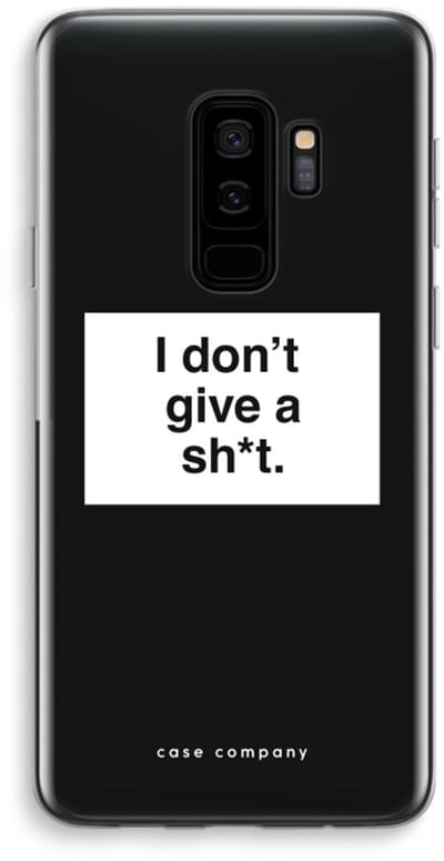 Case Company® - Hoesje geschikt voor Samsung Galaxy S9 Plus hoesje - Don't give a shit - Soft Cover Telefoonhoesje - Bescherming aan alle Kanten en Schermrand