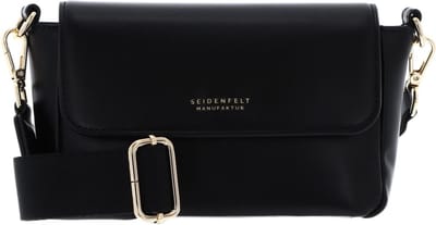 SEIDENFELT MANUFAKTUR Avondtas Schoudertas Tolita Crossbag Black / Gold Zwart