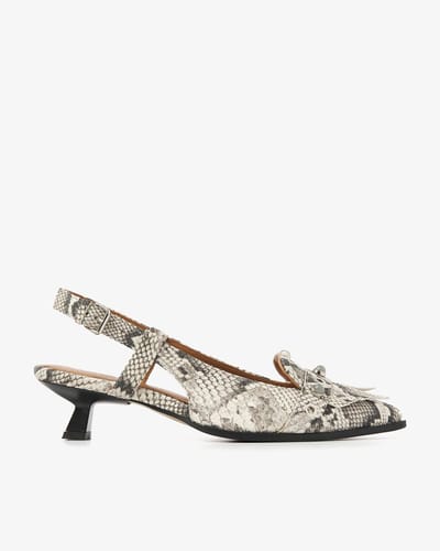 VIA VAI Lea Aileen Slingbacks Dames - Leer - Beige - Maat 38