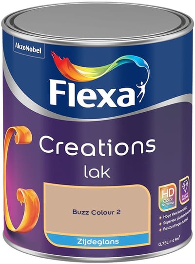 Flexa - Creations Lak Zijdeglans - Buzz Colour 2 - Mengverf - 750 Ml