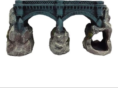 Duvoplus - Aquariumdecoratie - Vissen - Decoratie Brug Medium 22x8x12cm - 1st