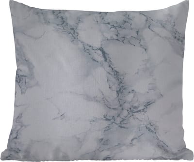 Tuinkussen - Marmer - Patroon - Gijs - Wit - Marmerlook - Luxe - 40x40 cm - Weerbestendig