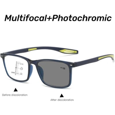 Meekleurende Multifocale Leesbril Outdoor Kleur Veranderende Zonnebril Brillen Nieuwe Sport Presbyopie 0 + 1.0 + 4.0 1.0 gray