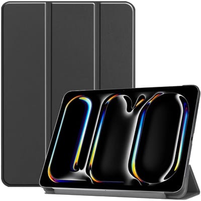 Tablet Hoes Geschikt voor iPad Pro 11 (2024/2025) | Book Case met Standaard | Sleep/Wake | Kunstlederen Beschermhoes | Tri-fold | Zwart