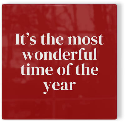 Tegeltje Kerst: It’s the most wonderful time of the year - rood