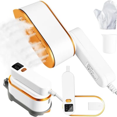 CLVP® Handstomer - Kledingstomer Draagbaar - Handstoomreiniger Kleding en Meubilair - Wit