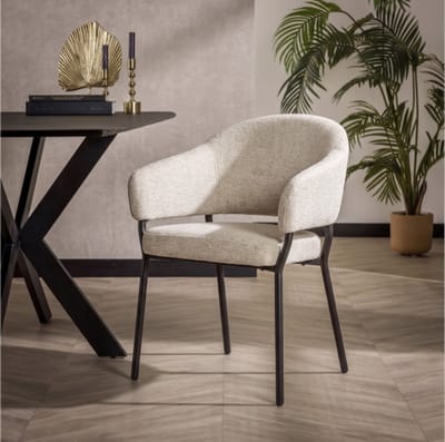 Eetkamerstoel Lune - Movie 1 Beige - japandi - 61x62x80 cm