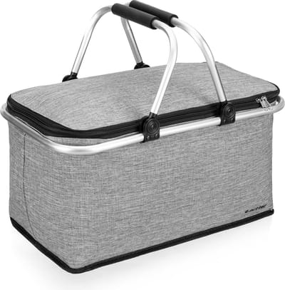Outtec® Picknickmand met Koelvak - Opvouwbare Picknicktas - Koeltas - Geisoleerde Mand - 29 Liter - 47 x 27 x 22 cm