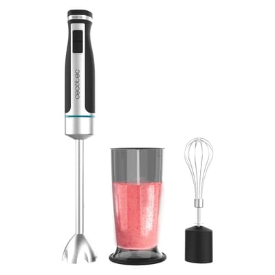Cecotec PowerGear 1500 XL Cream Staafmixer 1500 W Zwart, Roestvrijstaal