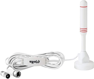 Digitale TV Antenne - HD Satelliet Ontvanger - Gratis TV Kijken - 30 DBi Power PLUS - 5m Kabel - Wit