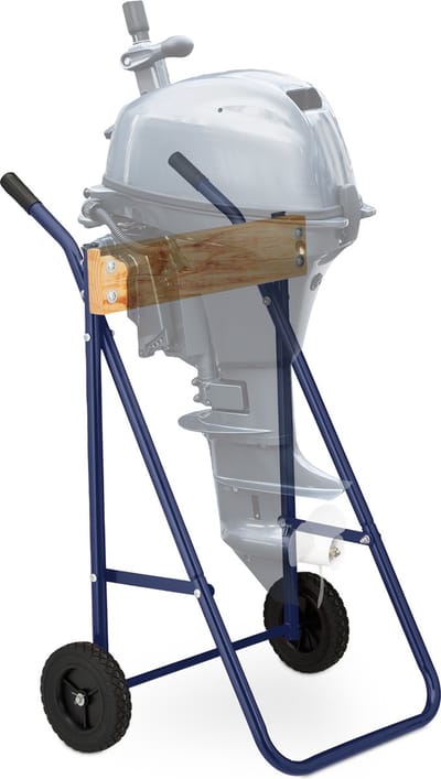 buitenboordmotor trolley - langstaartmotoren - tot 100 kg - donkerblauw