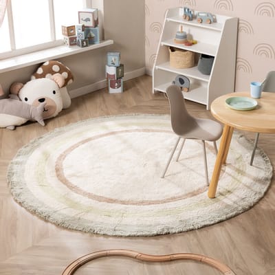 Little Olly Rond wasbaar kinderkleed - Milo Groen - Ø 140cm