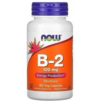 Now Foods B-2 100mg (100 vcaps) Unflavoured - Vitaminen, mineralen & gezondheid - Vitaminen