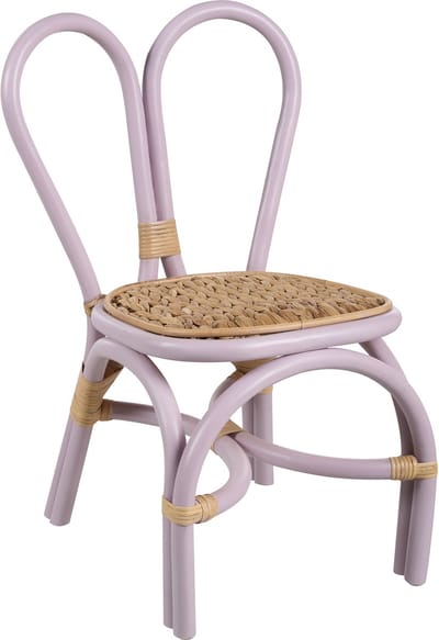 DESIMI - Kinderstoel - Paars - Rotan