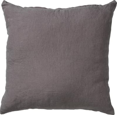Dutch Decor LINN - Sierkussen 45x45 cm - 100% linnen - effen kleur - Charcoal Gray - antraciet - Inclusief binnenkussen - Luxe kussens voor woonkamer & bank