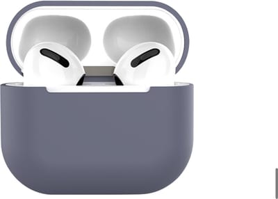 AirPods 3 Hoesje Silicone Case - Lavender Grijs  AirPods 3 Case Siliconen Hoes - AirPods 3 Hoes Cover - Grijs
