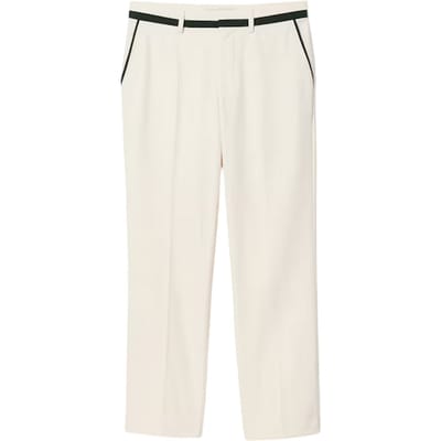 Lacoste Heren Rechte Pakbroeken (Crème)