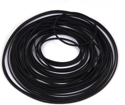 Aandrijfriemen Set - Reparatieriemen Cassettebandspeler - Apparaten Repareren - Rubberen Materiaal - 40-65-2mm 20 stuks - Zwart