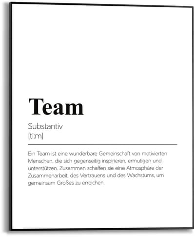 Schilderij Team - Duitstalig - 50 x 40 - Hout - REINDERS
