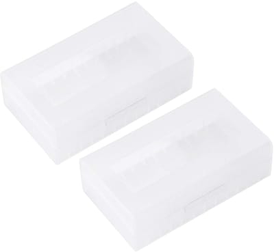 Batterij Opbergdoos - Batterijhouder Set - Veilige Opslag - Compact Lichtgewicht - Voor 2 Batterijen - Transparant