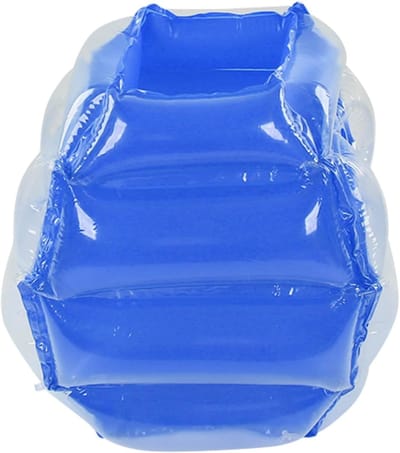 Opblaasbare Bubbelbal - Zachte Stuiterbal - Buiten Spelen - Veilig Gestroomlijnd Ontwerp - 25 x 22 x 3 cm - Blauw