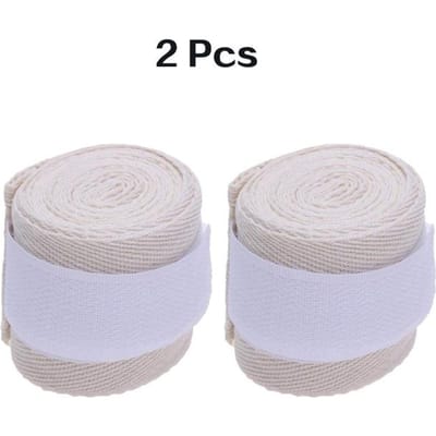 2 rollen 2,5/3M katoenen boksbandage sportbandage sanda handschoenen MMA handschoenen wraps riem wraps verband voor wedstrijden Length 3M gray