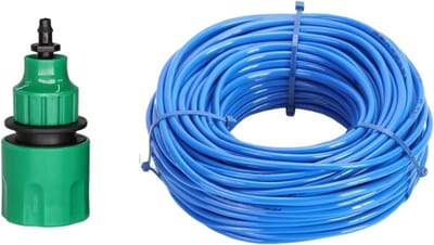Tuinslang met Snelkoppeling - Bevewateringsslang Irrigatieslang - Planten Water Geven - Koudbestendig Zonnebrandmateriaal - 20 meter - Blauw