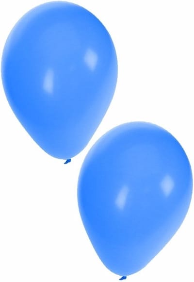 Bellatio Decorations ballonnen - 50x stuks - blauw - 27 cm - verjaardag - feestartikelen - versiering