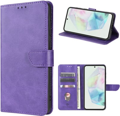 Multimedia & Accessoires PU Lederen Book Case Hoesje geschikt voor Samsung Galaxy A56 5G/Samsung Galaxy A36 5G – Paars - Portemonnee – Met Stand – Kaarthouder – Pasjes Houder – Magneet Sluiting – Bookcase