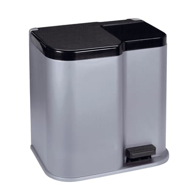 Curver Duo Pedaalemmer Prullenbak met Losse Binnenemmer - 15L + 6L - Grijs