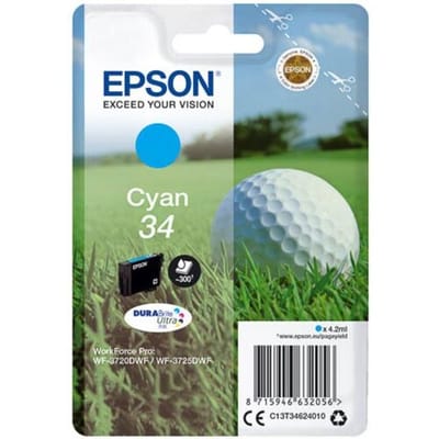 Epson Golf ball 34 Golfbal DURABrite Ultra afzonderlijke cyaan inkt