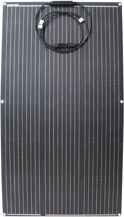Flexibel Zonnepaneel - ETFE Paneel - Off-grid Energie - Hoge Efficiëntie 23% - 100W - Zwart