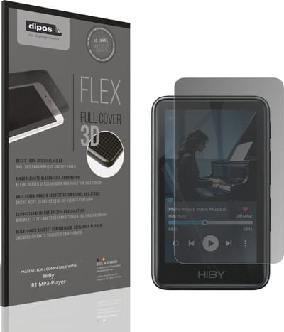 dipos FLEX – Matte Privacy Screenprotector geschikt voor HiBy R1 MP3-Player | Volledige Schermbescherming | Case-Friendly