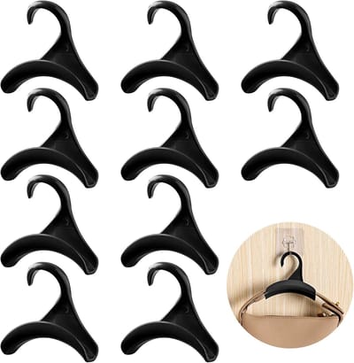 10 stuks handtas, kleerhangers, haken, kast, handtassenhouder, kledingkast PP handtashaken, opberghandtas, tashaken voor hangende rugzakken, schooltas, sjaal, riem