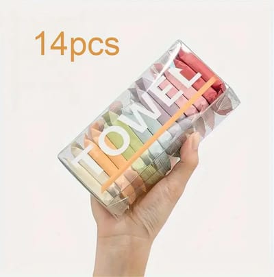 Shopy - Gecomprimeerde Doekjes - 14 stuks - Compressed Towels - Hygienische Vochtige Doekjes - Wit - Wegwerp Gezichtsdoekjes - Gecomprimeerde Gezichtsdoekjes - Vakantie - back to school - Kamperen