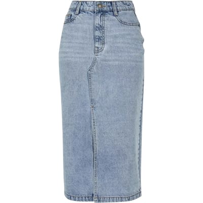 Urban Classics - Midi Denim Rok - Taille, 30 inch - Blauw