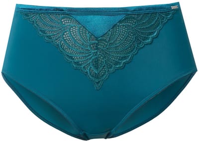 Ulla Popken - Dames - Midislip kant microvezel - Felpetrol - Maat 54+