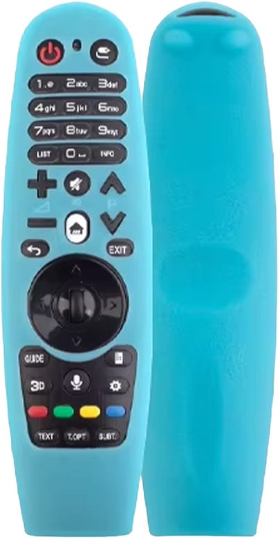 Ibley Beschermhoes voor LG AKB75855501 afstandsbediening – Glow in the dark blauw – Siliconen Remote Case