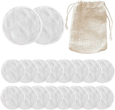 Herbruikbare Make-up Pads - Set van 20 Wasbare en Zachte Reinigingspads voor Gezichtsverzorging, Ideaal voor Alle Huidtypes en Milieuvriendelijk Gebruik