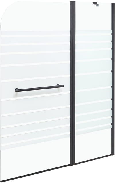 TUAPI - Douchescherm - Zwart - 140 x 100 cm - Veiligheidsglas