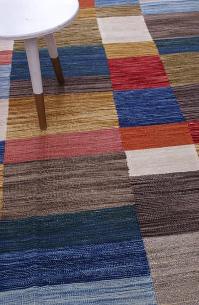 Kleurrijk Tapijt Laagpolig Handgeweven Wollen Vloerkleed - Koho Afghan Modern Kelim 297x196 - 297x196cm- Modern - Woonkamer - Salon - Slaapkamer - Eetkamer