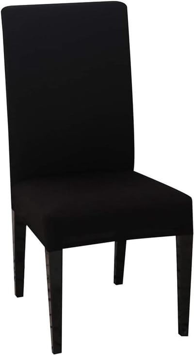 Stoelhoes - Stoelbeschermer Meubelhoes - Eetkamer Decoratie - Zeer Rekbaar Materiaal - Hoogte 45-65 cm - Zwart