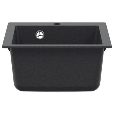 vidaXL - Keukenspoelbak - met - enkele - bak - Graniet - 42,5 - x - 50 - x - 31 - cm - Grafiet