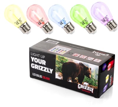 Set van 10 filamentlampen in 5 kleuren 1 watt E27 | feestverlichting | led lampen |